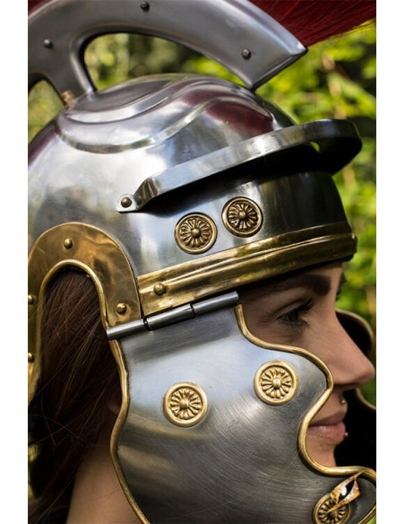 Classic Roman legionary helmet with...