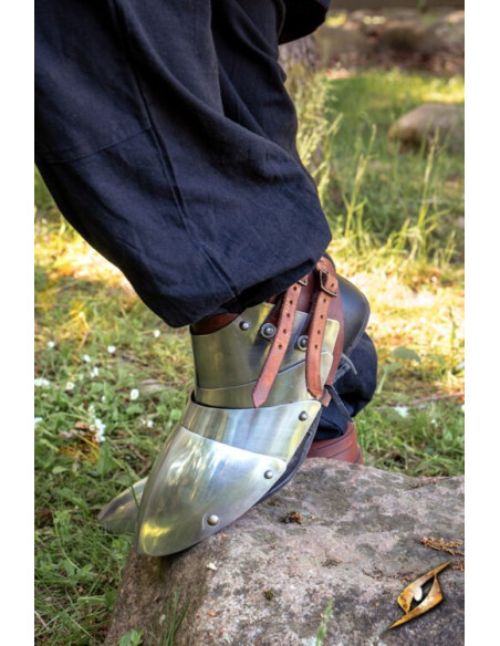 Articulated medieval scarps or sabatons