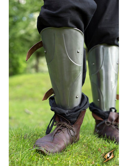 Medieval greaves of the King in...