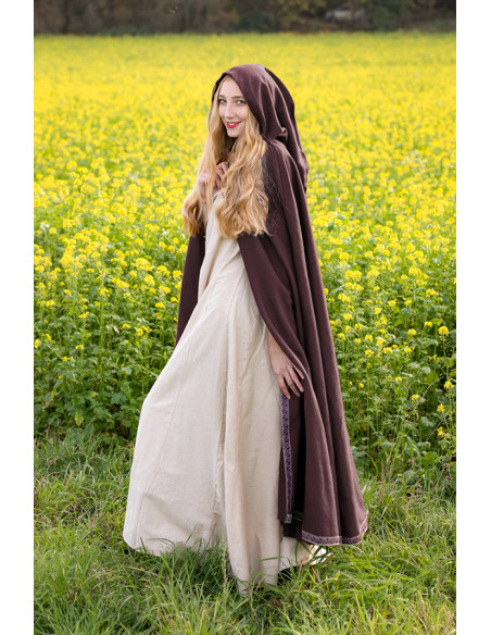 Medieval wool cape with embroidery...