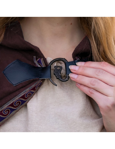 Medieval wool cape with embroidery...