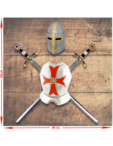 Panoply of Knights Templar with Swords, pectoral and helmet