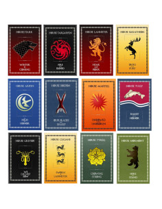 Complete set of 12 House Banners from Game of Thrones