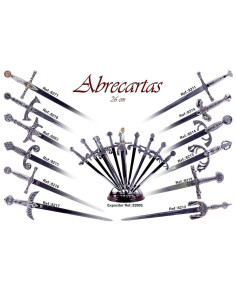 Collection of 12 medieval letter openers with support