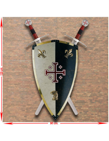 Panoply 2 Swords + Shield Knights of Jerusalem