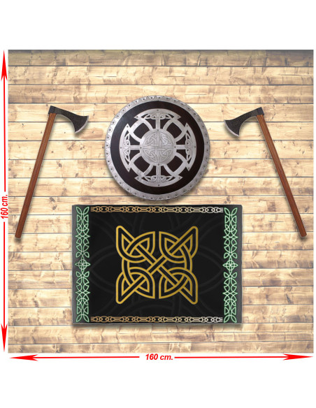 Viking Panoply with Shield, axes and...
