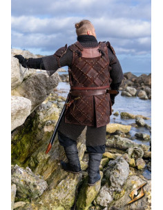 Armor-brigandine of the lumberjack warrior in dark brown... 2