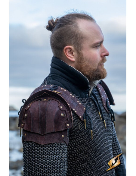 Lumberjack shoulder pad set in brown...