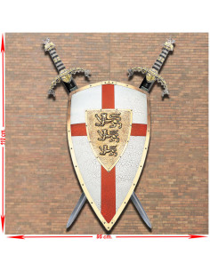 Panoply of Richard the Lionheart with his Shield and Swords