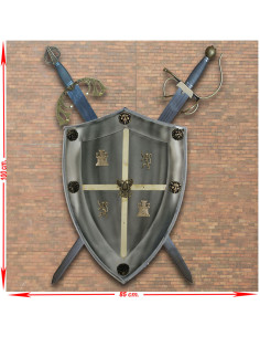 Rustic panoply of the Cid Campeador with Shield and Swords