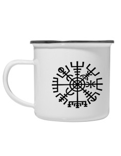 Celtic Vegvisir cup in enameled brass
