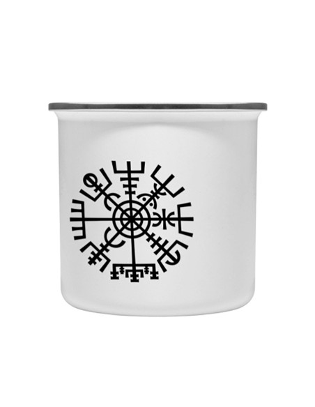 Celtic Vegvisir cup in enameled brass
