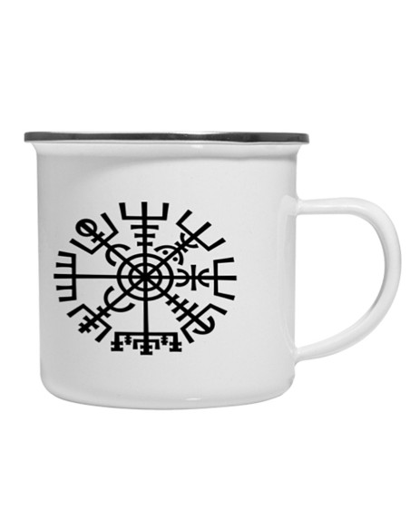 Celtic Vegvisir cup in enameled brass