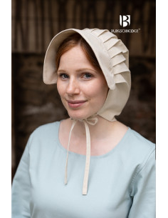 Medieval hat Bonnet woman Emma in natural color