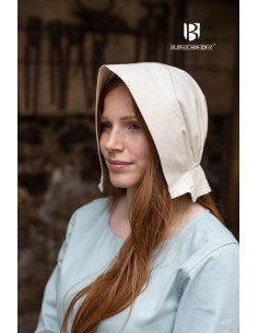 Medieval Bonnet woman Helga cap, natural color