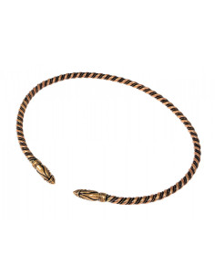 Viking torc with ravens heads