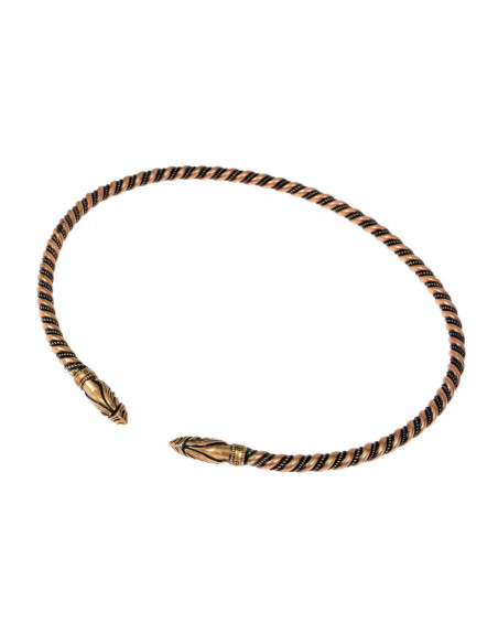 Viking torc with ravens heads