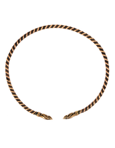 Viking torc with ravens heads