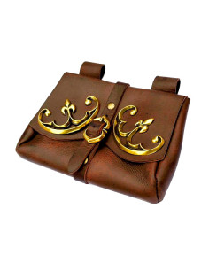 Medieval belt bag, XII-XIV centuries (18x13 cm.)