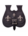 Medieval fleur de lis waist bag for belt (22x22 cm.)