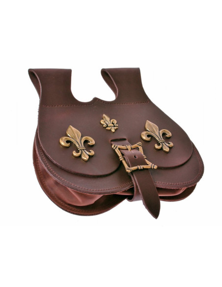 Medieval fleur de lis waist bag for...