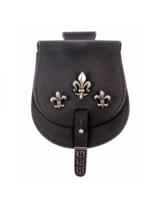Medieval fleur de lis waist bag (16x13 cm.)