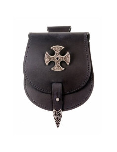 Medieval fanny pack with Templar Cross (16x13 cm.)