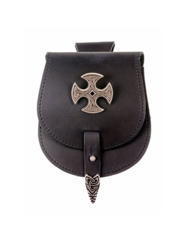 Medieval fanny pack with Templar Cross (16x13 cm.)