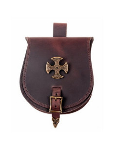 Medieval fanny pack with Templar Cross (21x15.5 cm.)