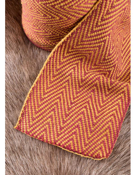 Viking Twisted Socks, mustard-red color