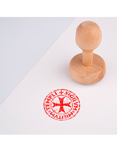 Stamp and ink pad of the Knights Templar, various colors
 Color-Red