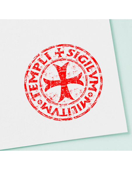 Stamp and ink pad of the Knights...