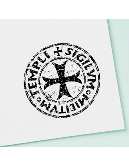 Stamp and ink pad of the Knights...