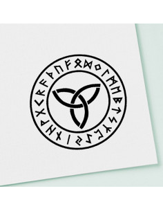 Stamp and ink pad with Celtic and Viking Triquetra,... 2