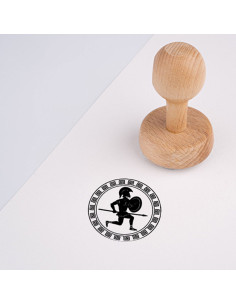Ancient Greece Ink Stamp and Stamp with Warrior, Various...