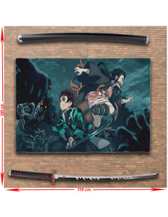 Demon Slayer Tanjiro Kamado's Banner + Katana Pack