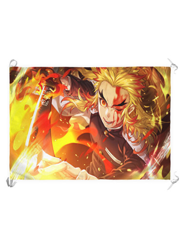 Banner-Flag Demon Slayer of Rengoku Kyoujurou (70x100 cms.)
 Material-Satin