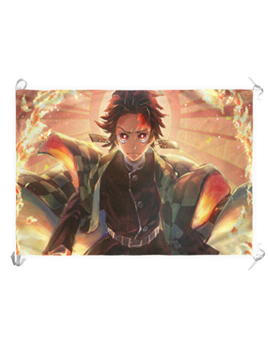 Banner-Flag Demon Slayer by Tanjiro Kamado (70x100 cms.)
 Material-Satin