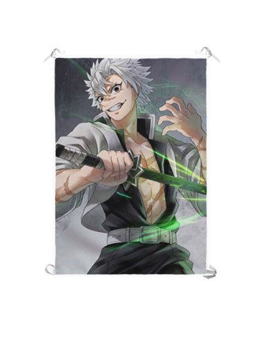 Banner-Flag Demon Slayer Shinazugawa Sanemi (70x100 cms.)
 Material-Satin