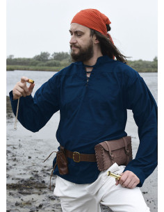 Ludwig pirate blue shirt in cotton