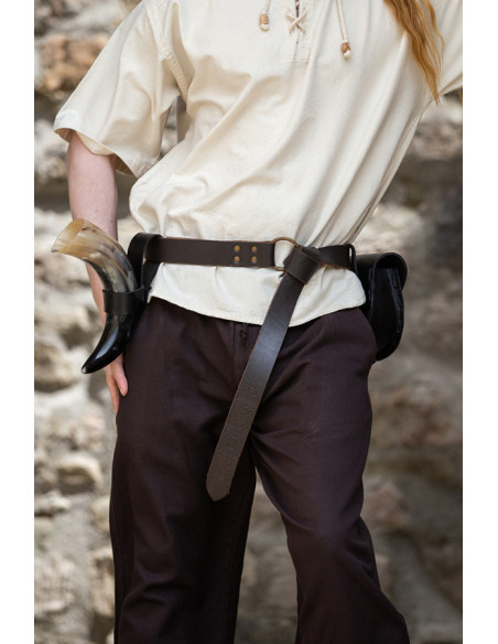 Leather belt with Celtic pattern,...