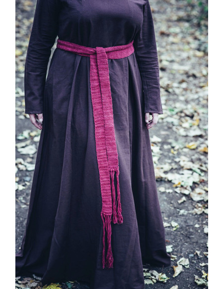 Long medieval red cotton belt