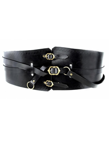 Medieval belt type Corset model Audrey, black color