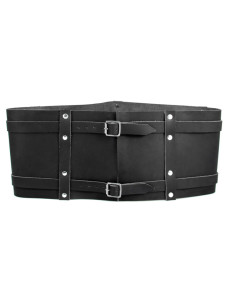 Joon wide Viking belt, black leather
