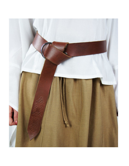 Leather belt with Celtic pattern,...