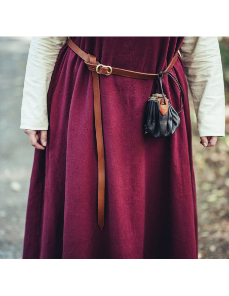 Medieval narrow leather belt, brown Medieval narrow leather belt, brown