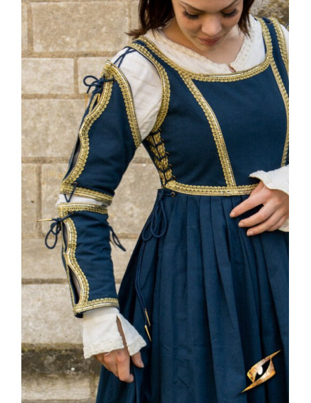 Medieval Dress Lucrecia Midnight Blue