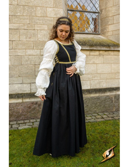 Medieval Dress Lucrecia Black-White...