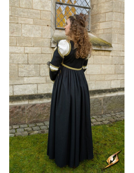 Medieval Dress Lucrecia Black-White...