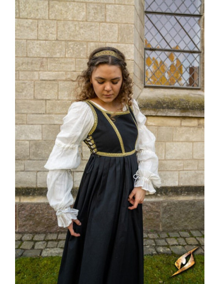 Medieval Dress Lucrecia Black-White...